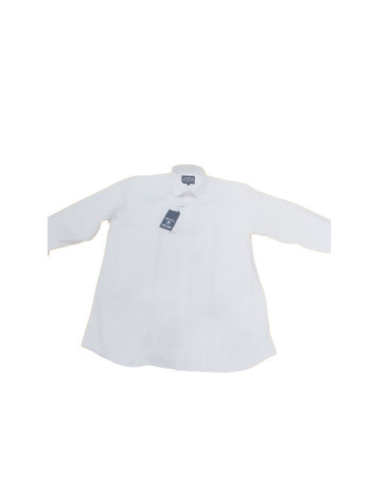 Paco & Co Men's Shirt Long Sleeve Cotton White