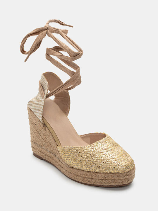 Luigi Women's Platform Espadrilles Gold