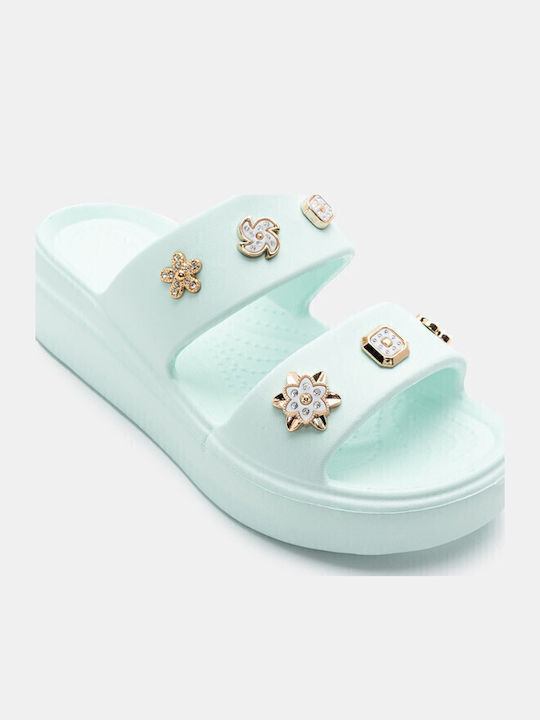 Women's Platform Flip Flops Turquoise