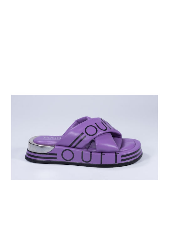 Vogge Piele Sandale dama Pantofi cu platformă în Violet Culoare