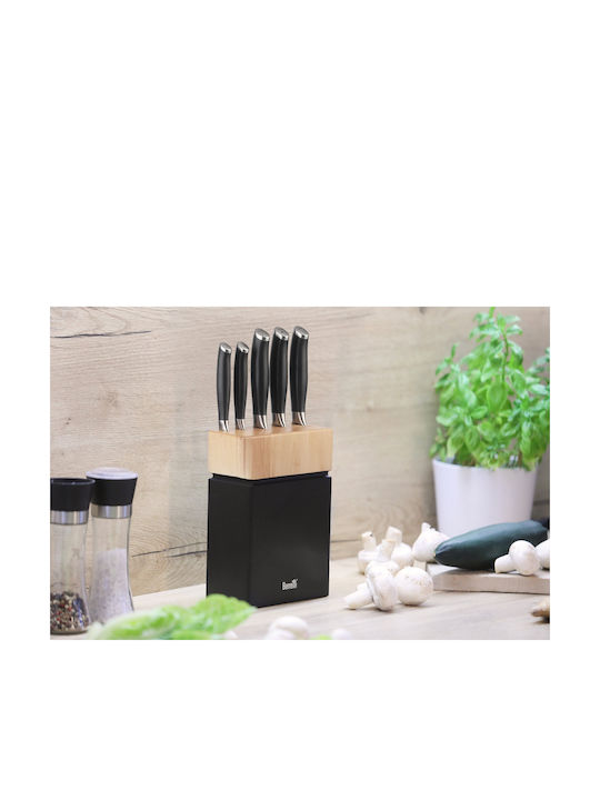 Berretti Berretti Grande Knife Set with Block from Stainless Steel 6pcs