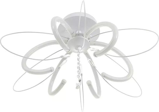 Deckenleuchte Transparent mit Integrierter LED und Kristalle