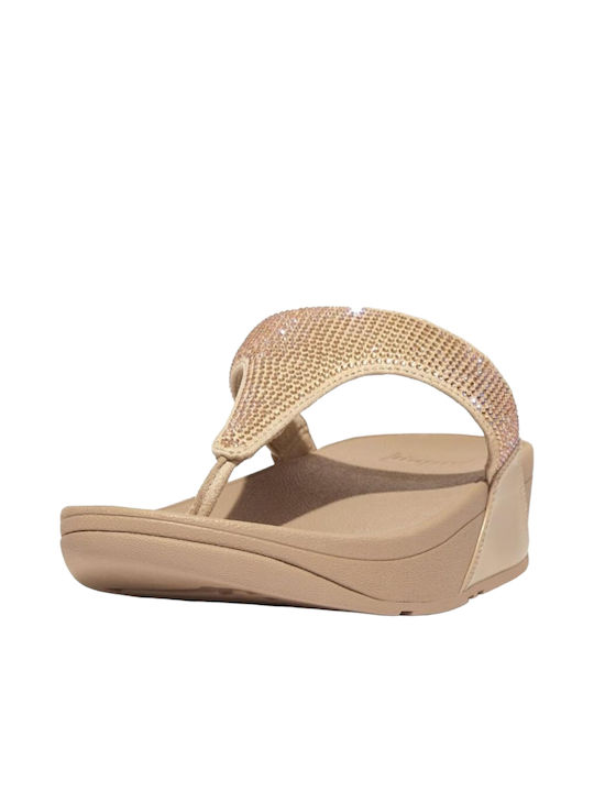 Fitflop Damen Flache Sandalen in Beige Farbe