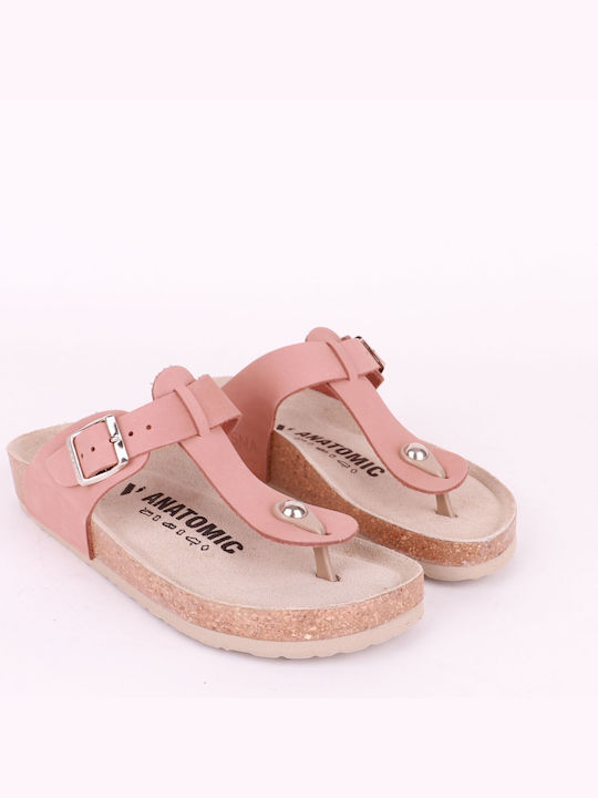 Comfort Way Shoes Women's Flat Sandals Anatomic in Pink Color