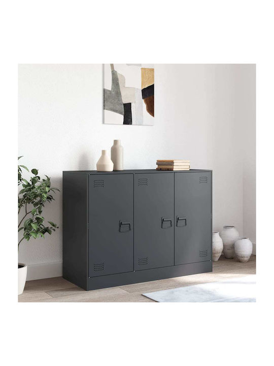 Sideboard made of Metal Charcoal 99x39x73cm