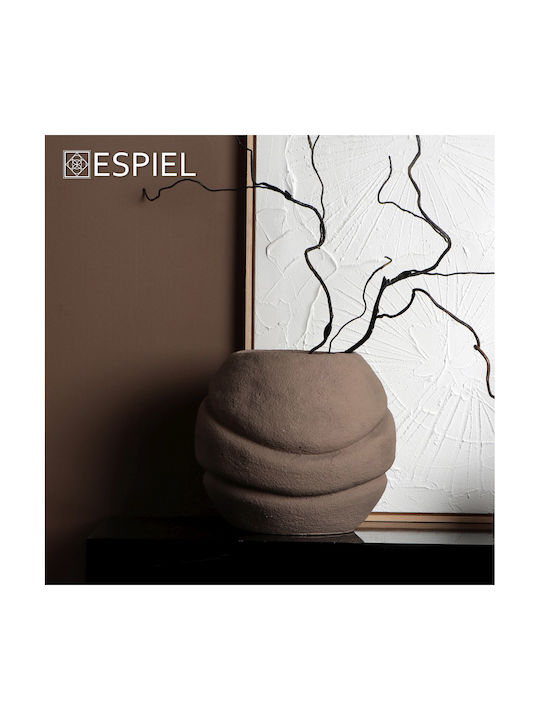 Espiel Decorative Vase Brown 23.5x20x23.5cm