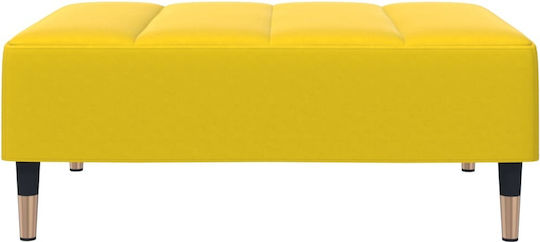 Samt Fußhocker Gelb 77x55x31cm