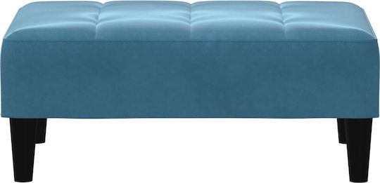 Hocker Fußhocker Gepolstert mit Samt Blue 77x55x31cm