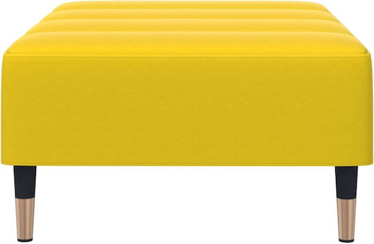 Samt Fußhocker Gelb 77x55x31cm