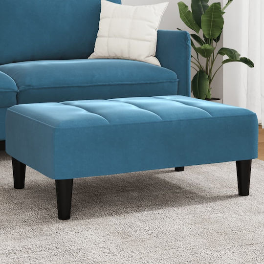Hocker Fußhocker Gepolstert mit Samt Blue 77x55x31cm