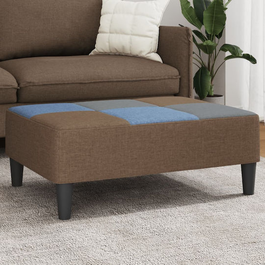 Hocker Fußhocker Gepolstert mit Stoff Patchwork 77x55x31cm