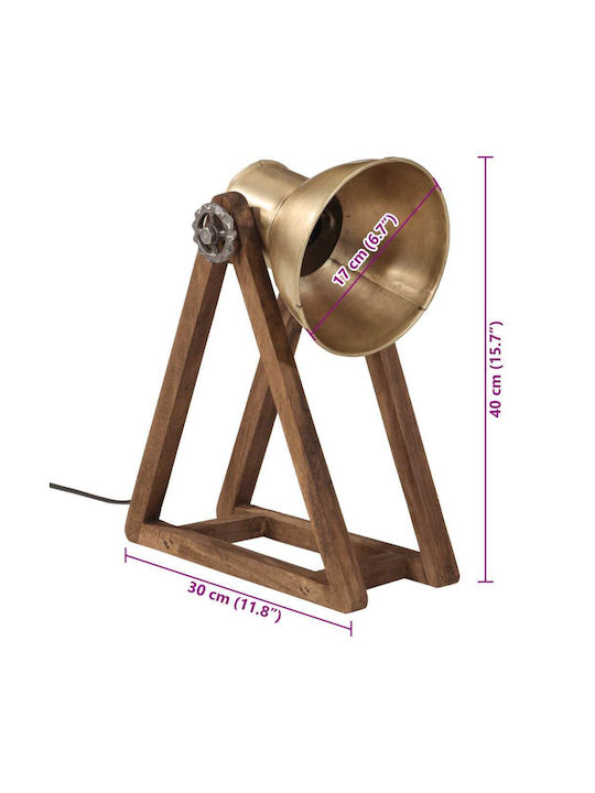 vidaXL Decorative Lamp Furniture Lamp with Socket for Bulb E27 Bronze