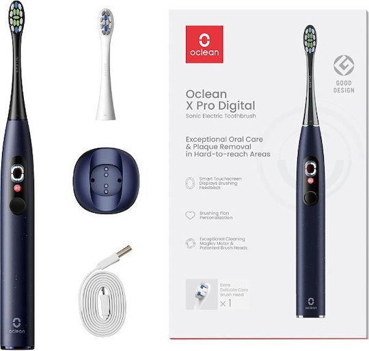 OClean X Pro Digital Ηλεκτρική Οδοντόβουρτσα με Θήκη Ταξιδίου Navy Μπλε