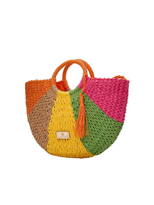 Bag to Bag Ψάθινη Women's Bag Hand Orange