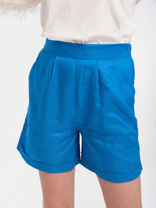 Women's High-waisted Shorts Blue