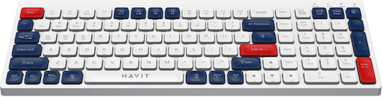 Havit ΚΒ830WB Ασύρματο Gaming Πληκτρολόγιο (International English) Λευκό