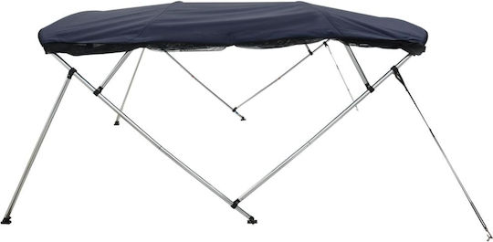 vidaXL Aluminium Boat Canopy L243xW185cm Gray