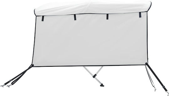 vidaXL Tenta Barca Aluminiu M183xL137cm Alb Culoare