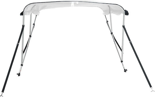 vidaXL Aluminium Boat Canopy L183xW137cm White