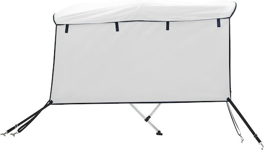 vidaXL Aluminium Boat Canopy L183xW137cm White