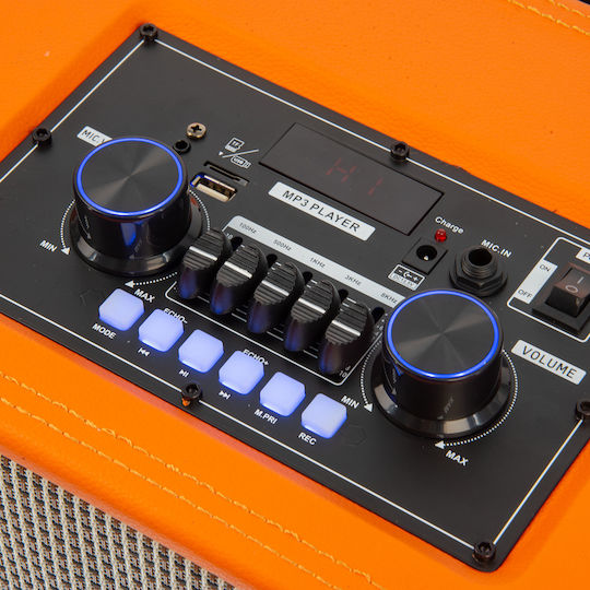 Andowl Karaoke Speaker With Wireless Microphones And Lighting Effects 000.230.15276 Orange