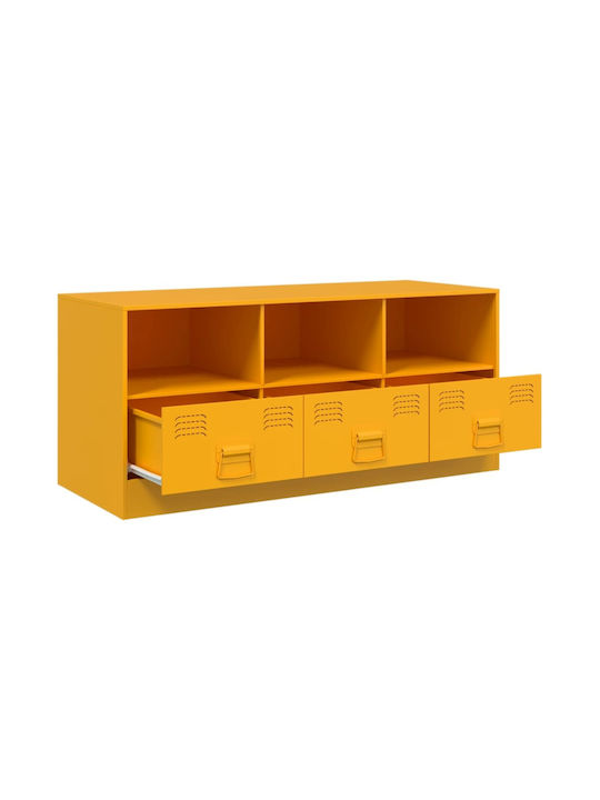 TV-Ständer Aus Metall Senfgelb Gelbe M99xP39xH44cm