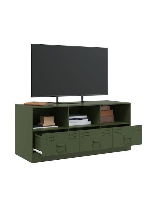 vidaXL TV-Ständer Metall Grün-Limette M99xT39xH44cm