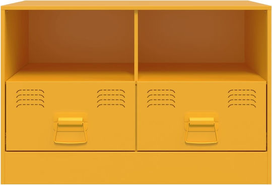 TV-Ständer Metall Senfgelb M67xT39xH44cm