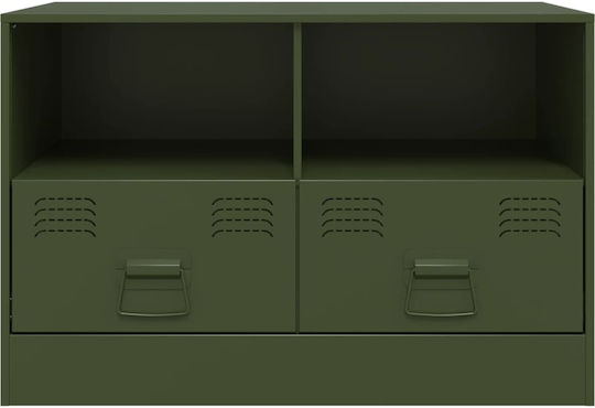 Metal TV Stand Green Olive M67xP39xH44cm
