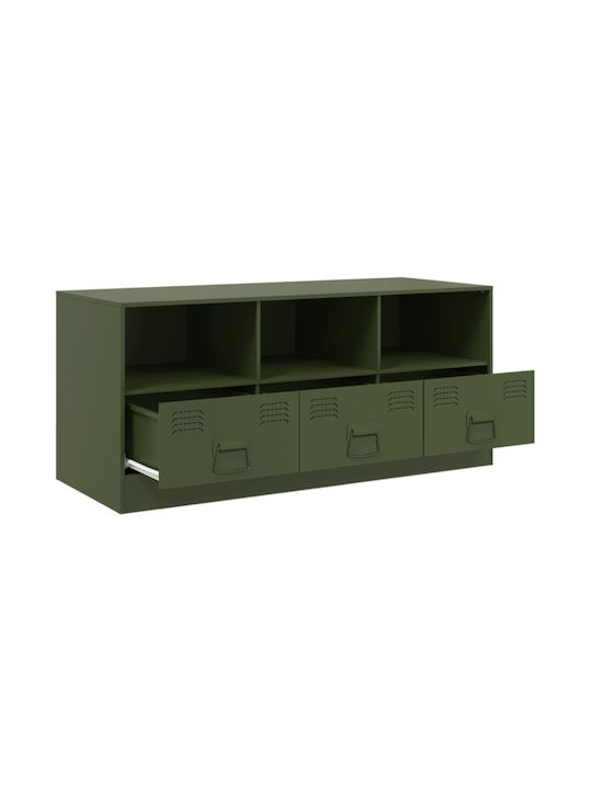 vidaXL TV-Ständer Metall Grün-Limette M99xT39xH44cm