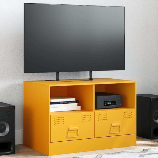 TV-Ständer Metall Senfgelb M67xT39xH44cm