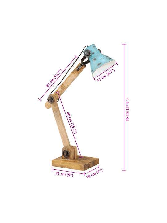 vidaXL Office Lamp with Flexible Arm for Socket E27 in Bronze Color