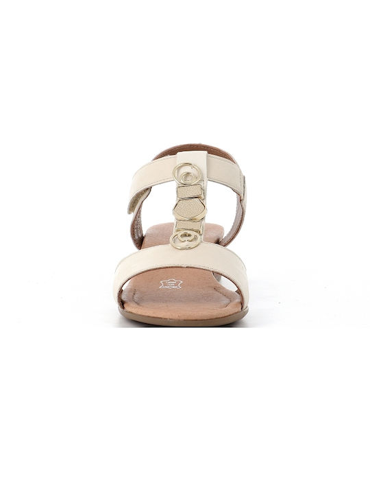 Rieker Leather Women's Sandals Beige