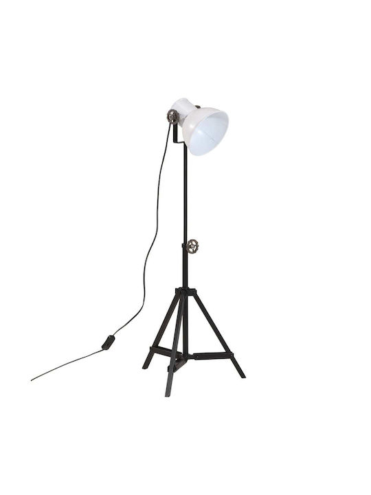 vidaXL Floor Lamp H65xW35cm. with Socket for Bulb E27 White