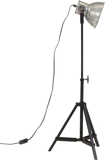 vidaXL Vintage Floor Lamp H55xW15cm. with Socket for Bulb E27 Silver