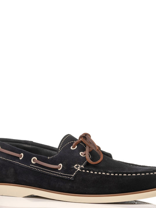 Ace Δερμάτινα Ανδρικά Boat Shoes σε Μπλε Χρώμα