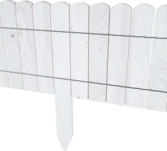 Artool Rulou de Gard din Lemn în Culoarea Alb 2.0m x 30cm