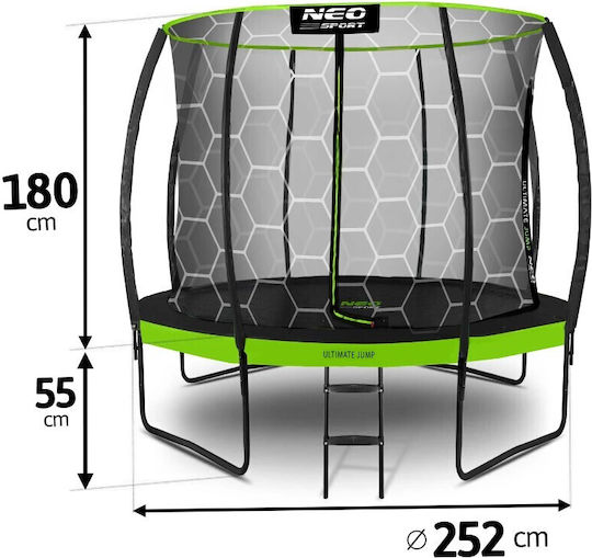 Go Clever Trampolină Gimnastică Diametru 252cm cu Net