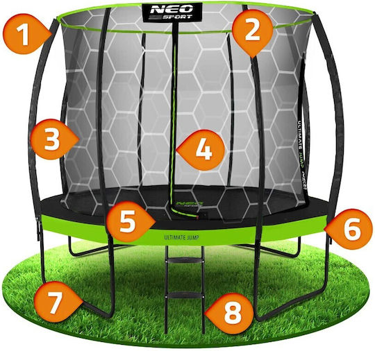 Go Clever Trampolină Gimnastică Diametru 252cm cu Net
