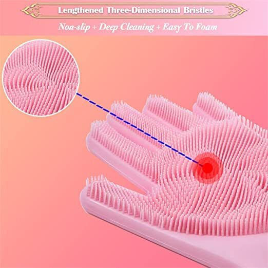 Ofenhandschuh Silikon in Rosa Farbe 1Stück