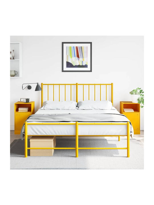 Κομοδίνα Μεταλλικά Κίτρινα 2τμχ 34.5x39x62cm 841770