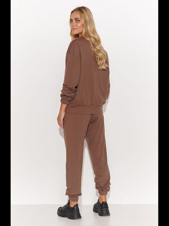 Makadamia Damen-Sweatpants-Set Braun