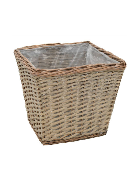 Vidaxl Raised Planters 3 Pieces with Wicker Polyethylene Coating Brown