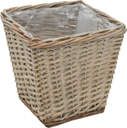 Vidaxl Raised Planters 3 Pieces with Wicker Polyethylene Coating Brown