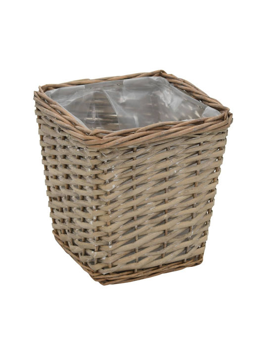 Vidaxl Raised Planters 3 Pieces with Wicker Polyethylene Coating Brown