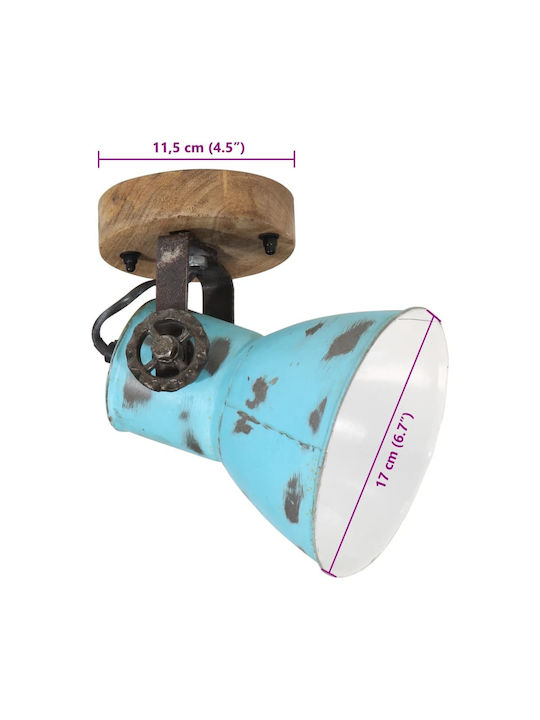 vidaXL Lamp Wall with Socket E27 Bronze 11.5x11.5x25cm