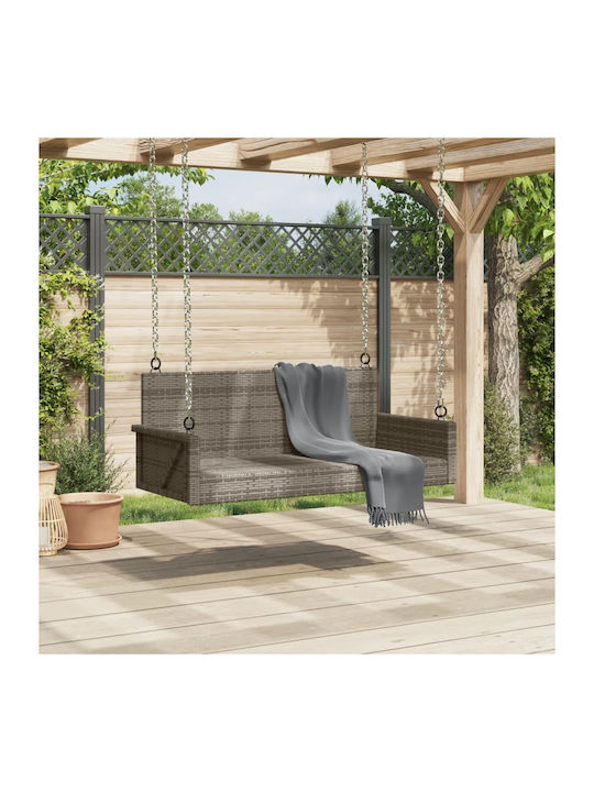 Hängeschaukel 2 Sitze Rattan L119xB56xH48cm Gray