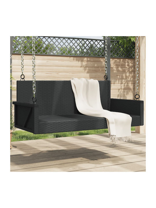 Fabric Swing Black with 110kg Maximum Weight Capacity L119xW56xH48cm