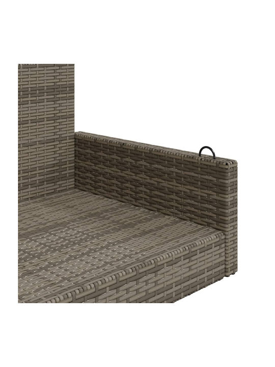 Rattan Swing Gray with 110kg Maximum Weight Capacity L119xW56xH48cm