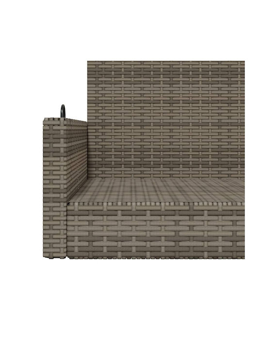 Rattan Swing Gray with 110kg Maximum Weight Capacity L119xW56xH48cm